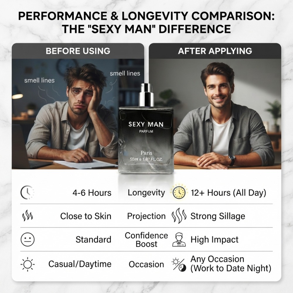 55ML Sexy Man Perfume Long-las - Perfume Fragrance Enhancer ulasan dan harga